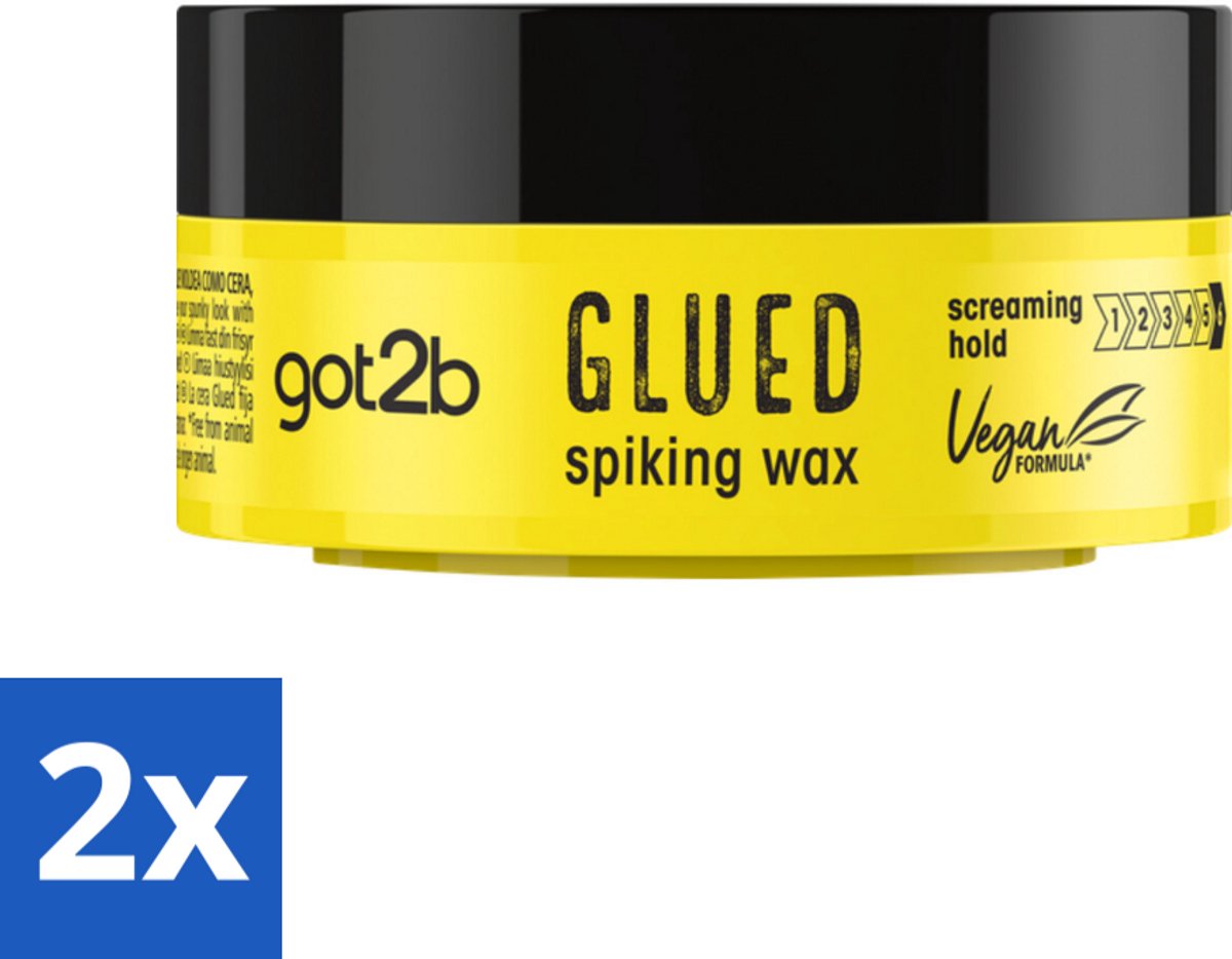 2 x Got2B - Spiking Wax - Glued - 75 ml - Haarkleur - Haartypen - Haartypen - Haartypen - Haartypen