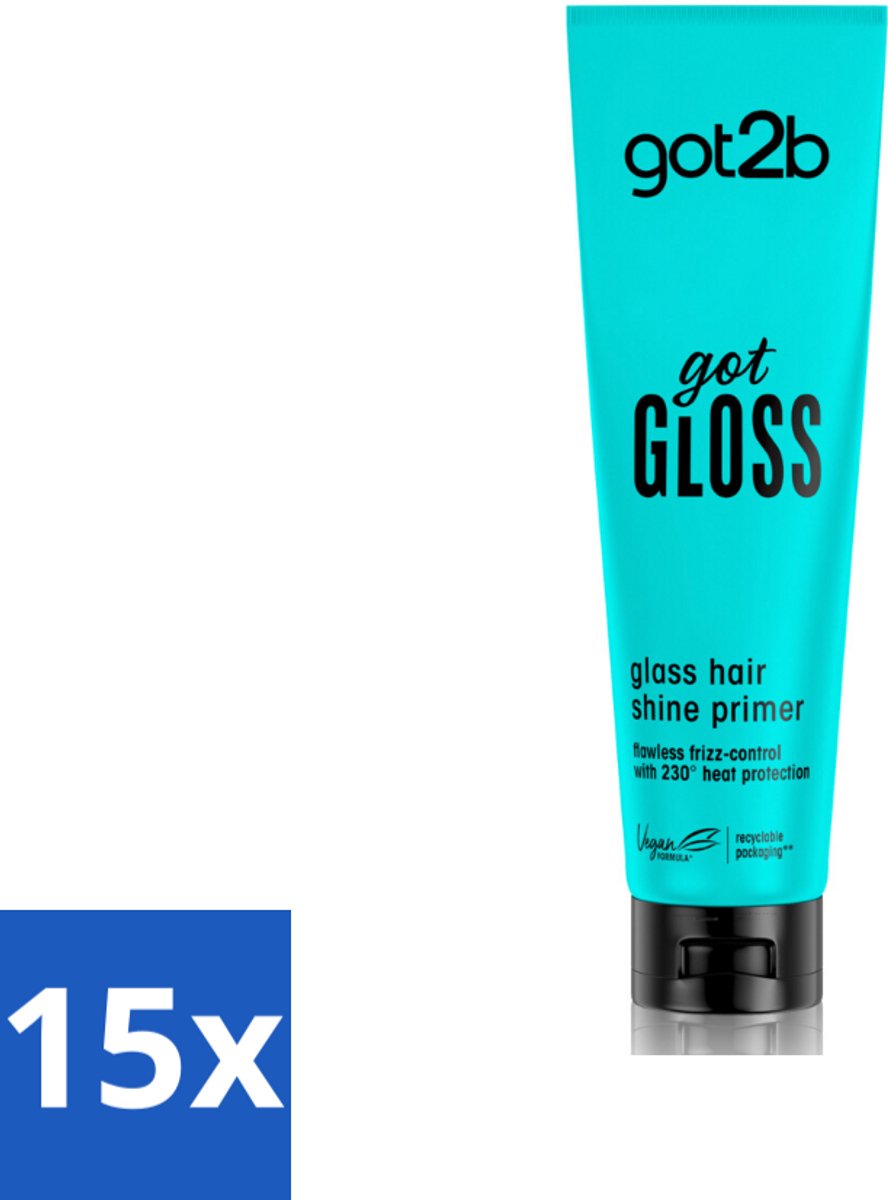 15 x Got2B - Haarprimer - Got Gloss - 150 ml - Haarprimer - Glans - Pluiscontrole - Hittebescherming - Haarstyling
