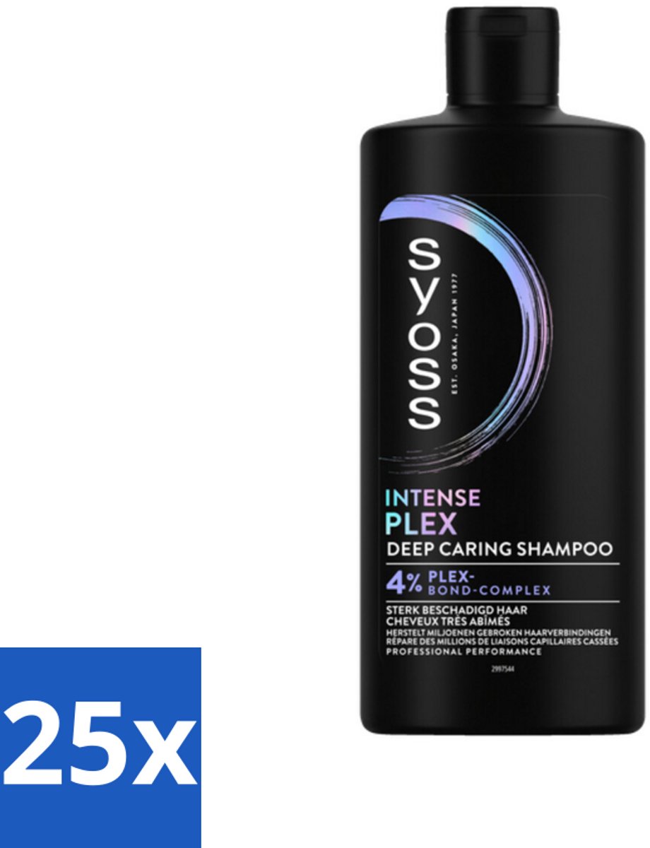 25 x SYOSS - Plex - Shampoo - Langdurige Styling - 440ml - Beschadigd Haar Herstellen - Haar Herstel Shampoo - Haar Versterken - Haar Bescherming - Haar Herstel