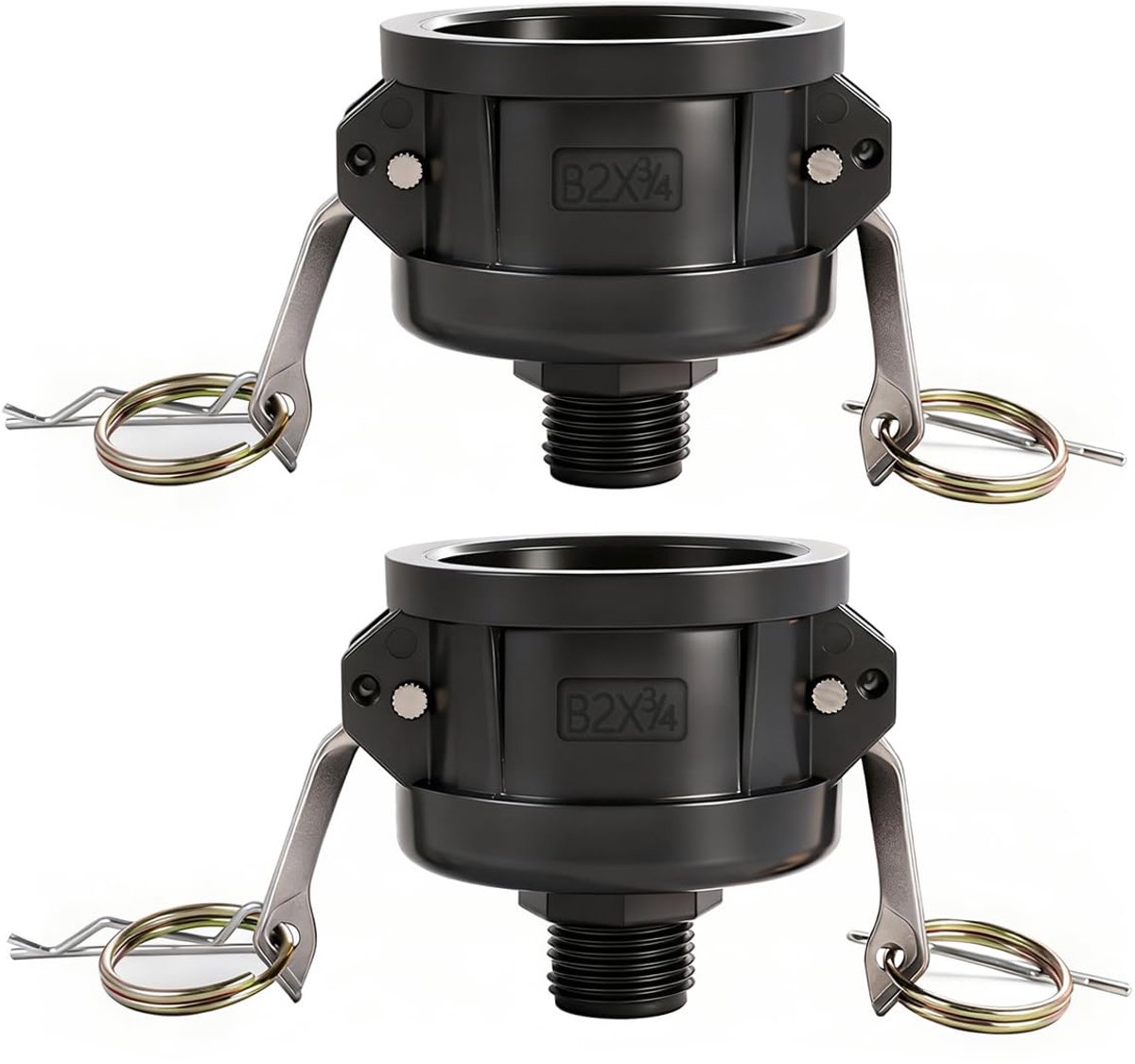 IBC tote adapter 2-pack 2 inch camlock naar 3/4 inch mannelijke tank afvoerkoppelingen - ideaal voor tuinslang - ShopVlot