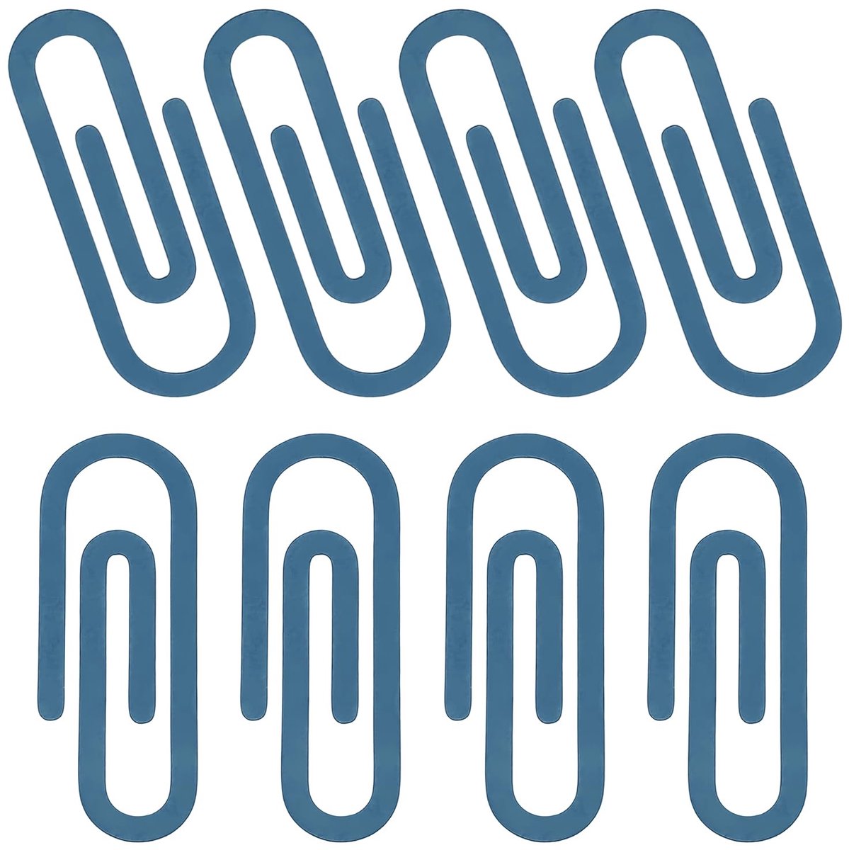 PATIKIL 2,8 inch paperclip bladwijzers, 8 stuks metalen boekenleggers pagina markers cadeau voor boek lezen notebook document kantoor leraar lezer, blauw