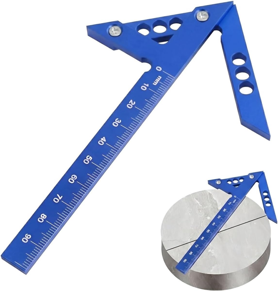 hoekgradenboog centraal - aluminiumlegering - licht en robuust - ideaal voor houtbewerking - ShopVlot