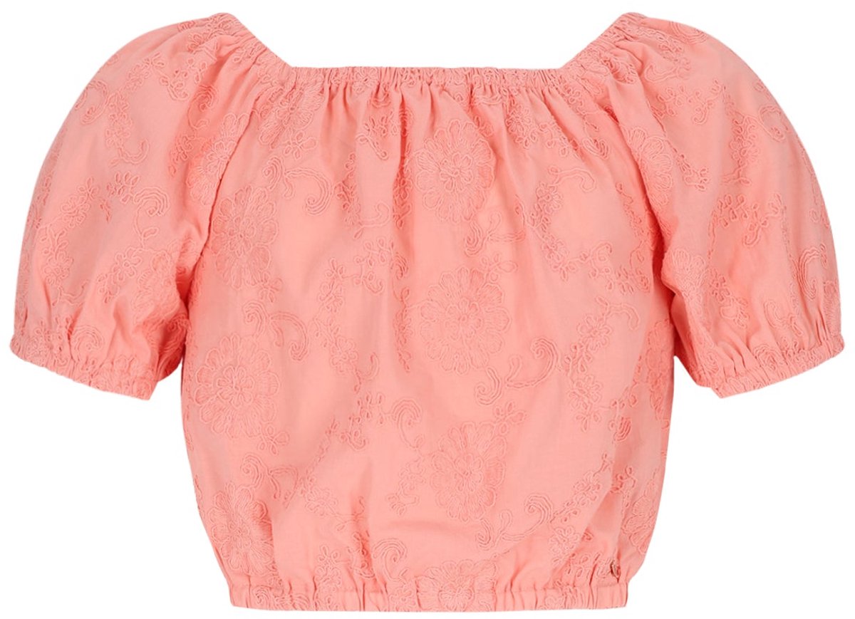 NoBell' - Tomu Embroidered Blouse - Peach Blossom - Maat 170-176