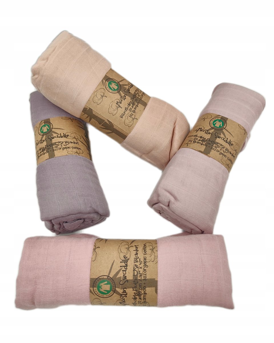 Set van 4 Muslin Luiers voor Baby's - 120x120 cm