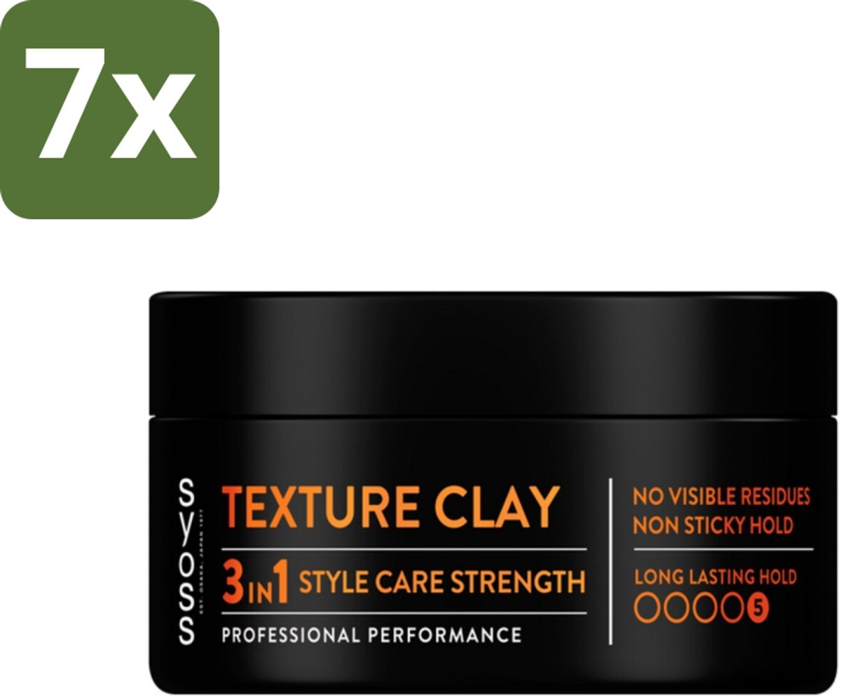 SYOSS - Texture Clay - Verzorging - Langdurige Styling - 100ml - Bulkverpakking - 7 stuks