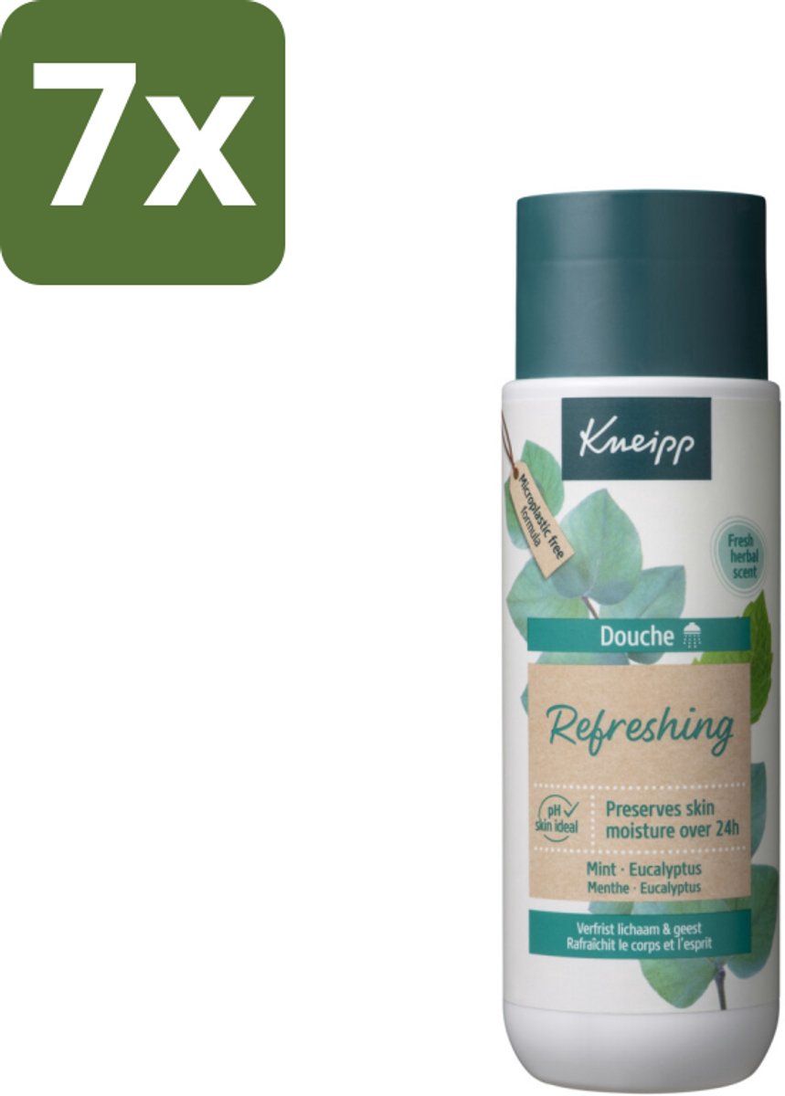 Kneipp - Douchegel - Refreshing - Mint Eucalyptus - 200 ml - Bulkverpakking - 7 stuks