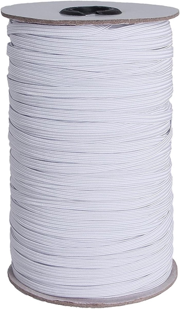 Elastische Band - Zwart - 10 mm - Polyester en Rubber - Voor Naaien en Handwerk