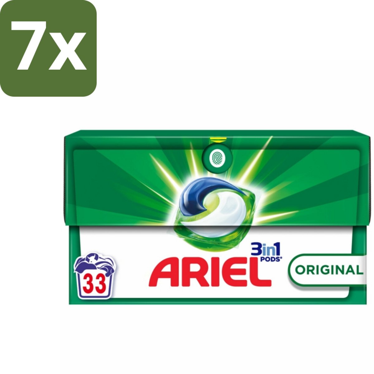 Ariel - 3in1 Wasmiddel Pods - Original - 33 Pods - Bulkverpakking - 7 stuks
