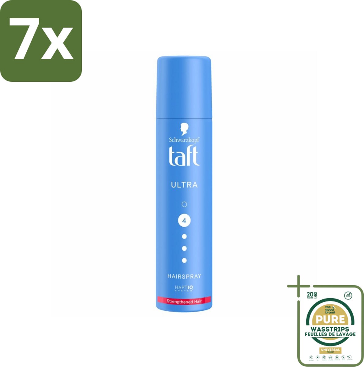 7 x Taft - Ultra 4 - Haarspray Mini - Sterke hold voor onderweg - 75 ml - Grootverpakking - Haarspray - Haarlak - Haarspray Mini - Sterke Hold - Haarspray Voor Onderweg