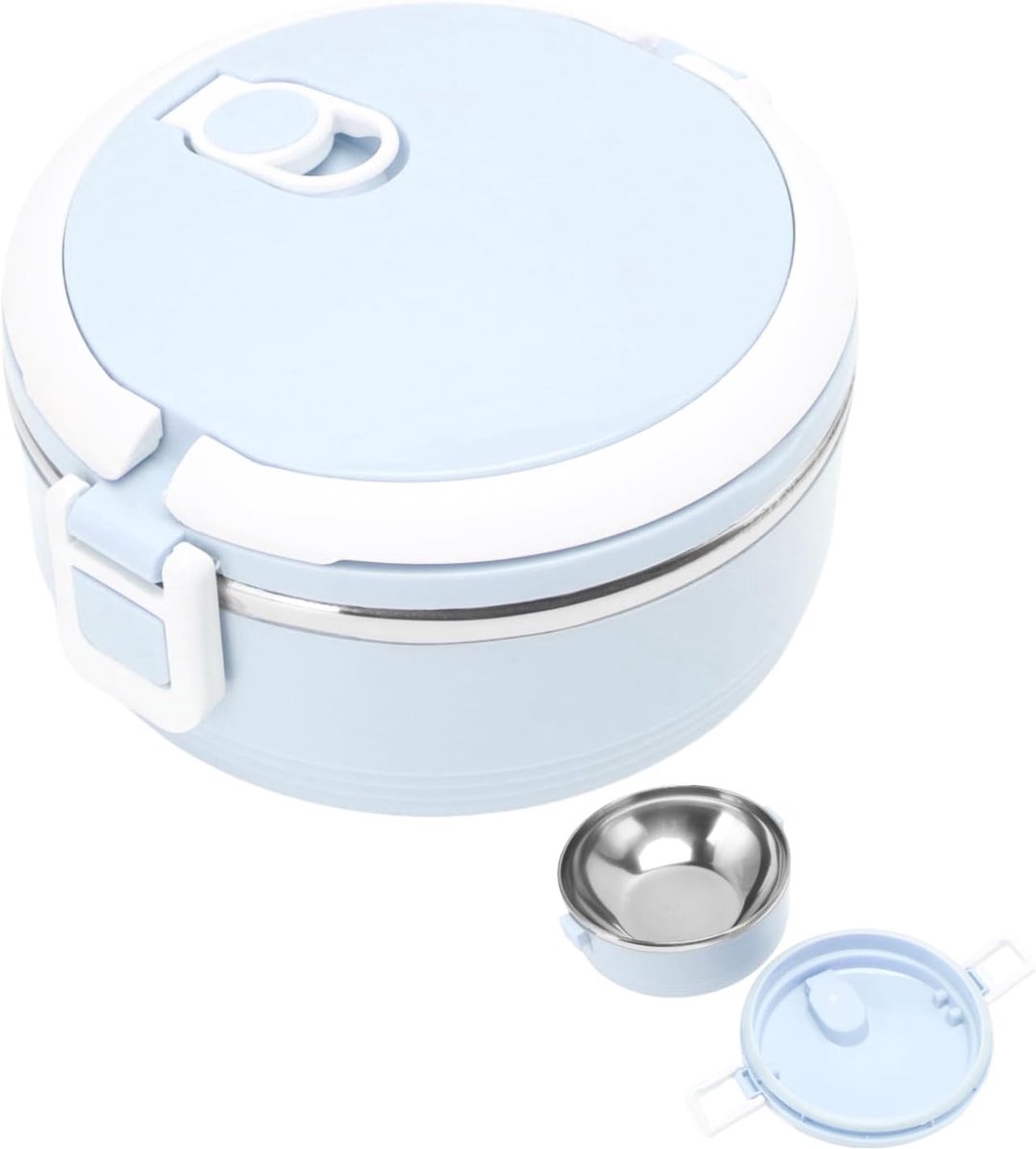 Thermische lunchbox - roestvrijstaal - draagbaar met veiligheidsgesp - ideaal voor kantoor en school - ShopVlot