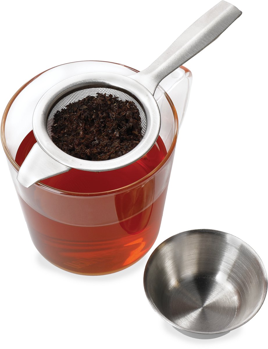 La Cafetière - Theezeef - RVS - Lange Steel - Met Opvangschaaltje