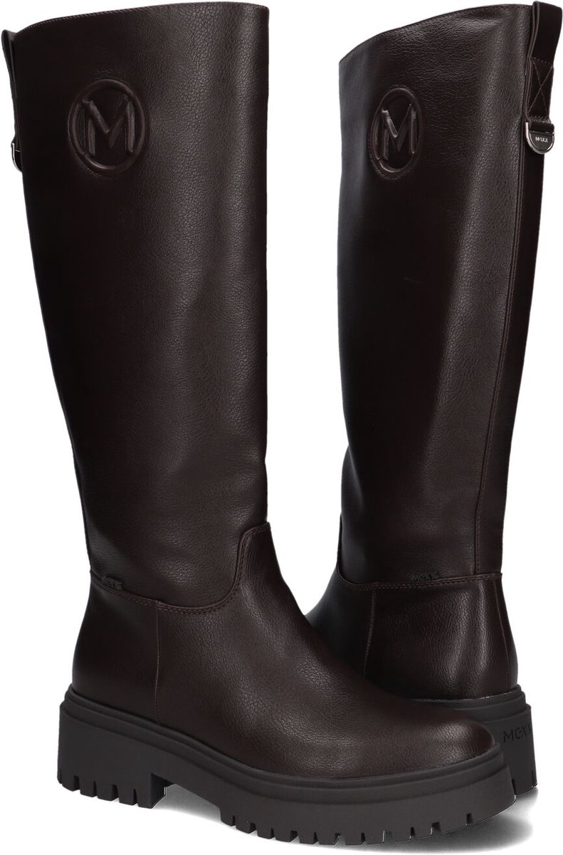 Mexx Maiana Keto Laarzen - Leer - Dames - Bruin - Maat 39