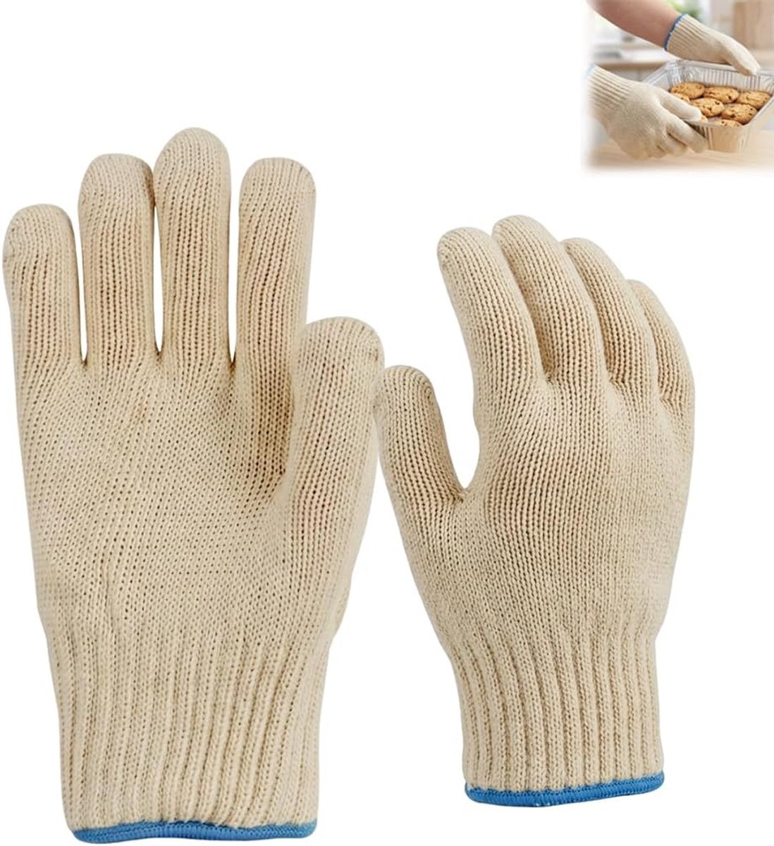 Hittebestendige keukenhandschoenen - flexibele vingerbeweging - robuust materiaal - bescherming bij barbecue - ShopVlot