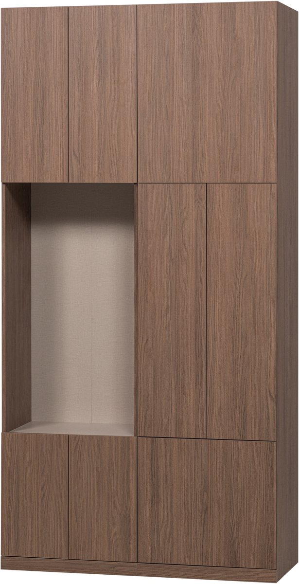 WOOOD Build Wandkast Combinatie 108 cm - Eiken Decor - Bruin