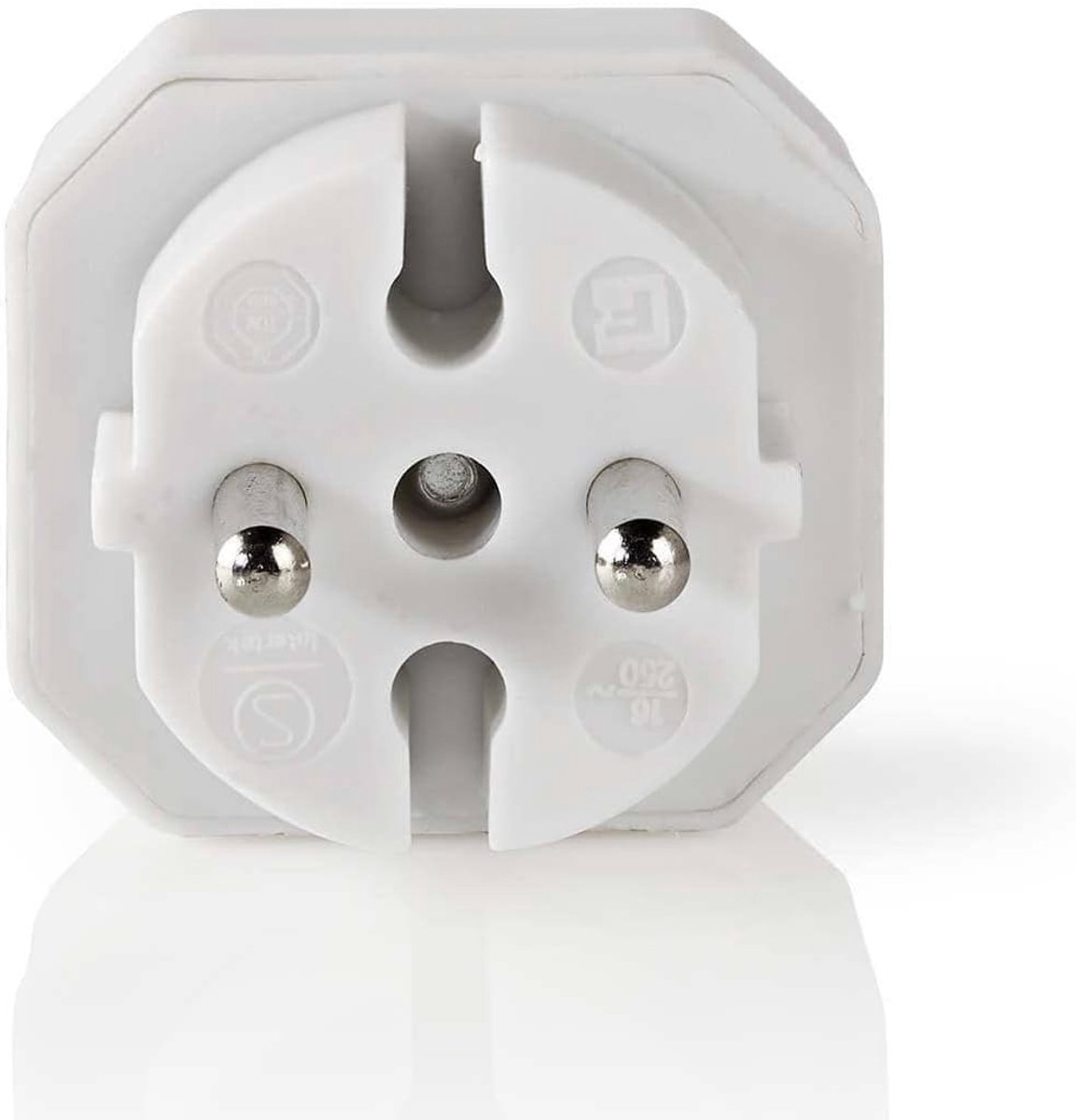 Dubbele Adapter voor Europese Stopcontacten - Wit - Adapter voor het Delen van Een Enkel Stopcontact