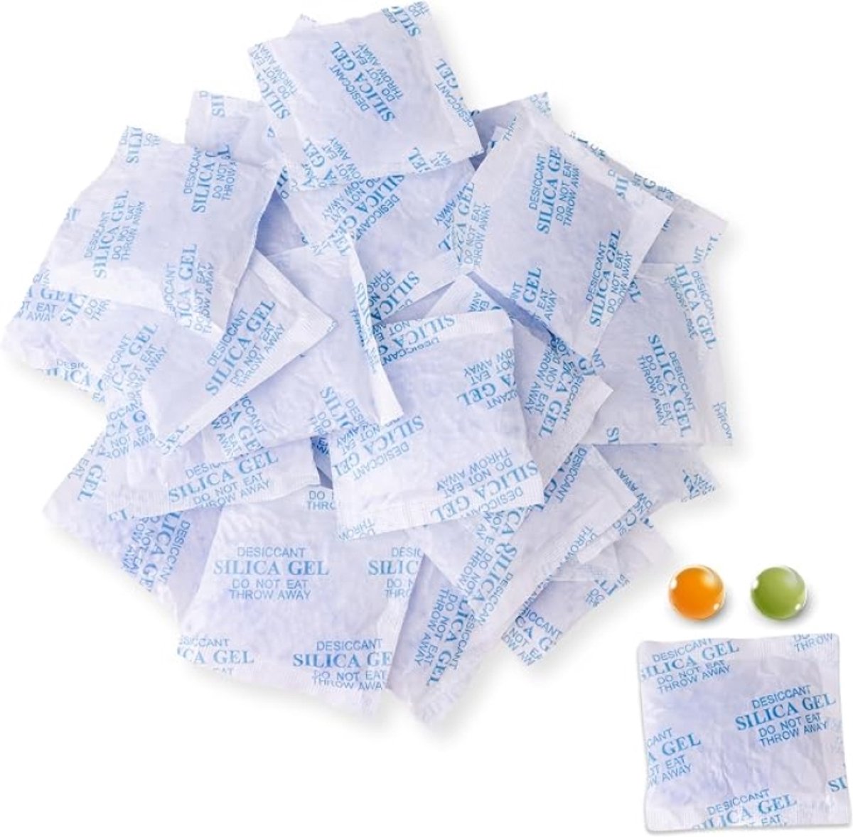 Lens-Aid silicagel zakjes 10 g 30 stuks droogmiddel met kleurindicator