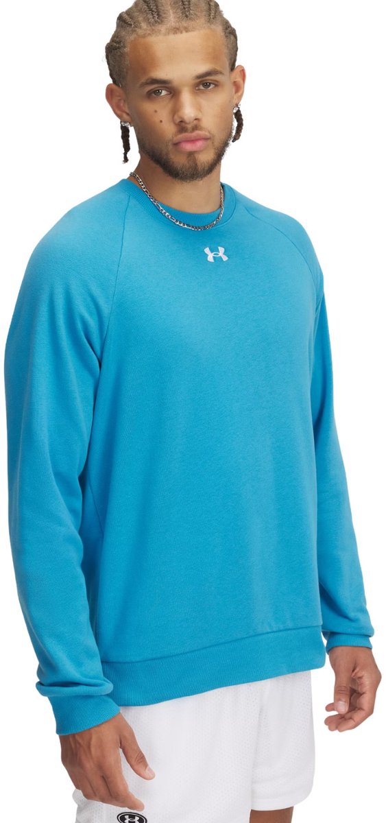 Under Armour Rival Fleece Crew Heren 2XL Blauw