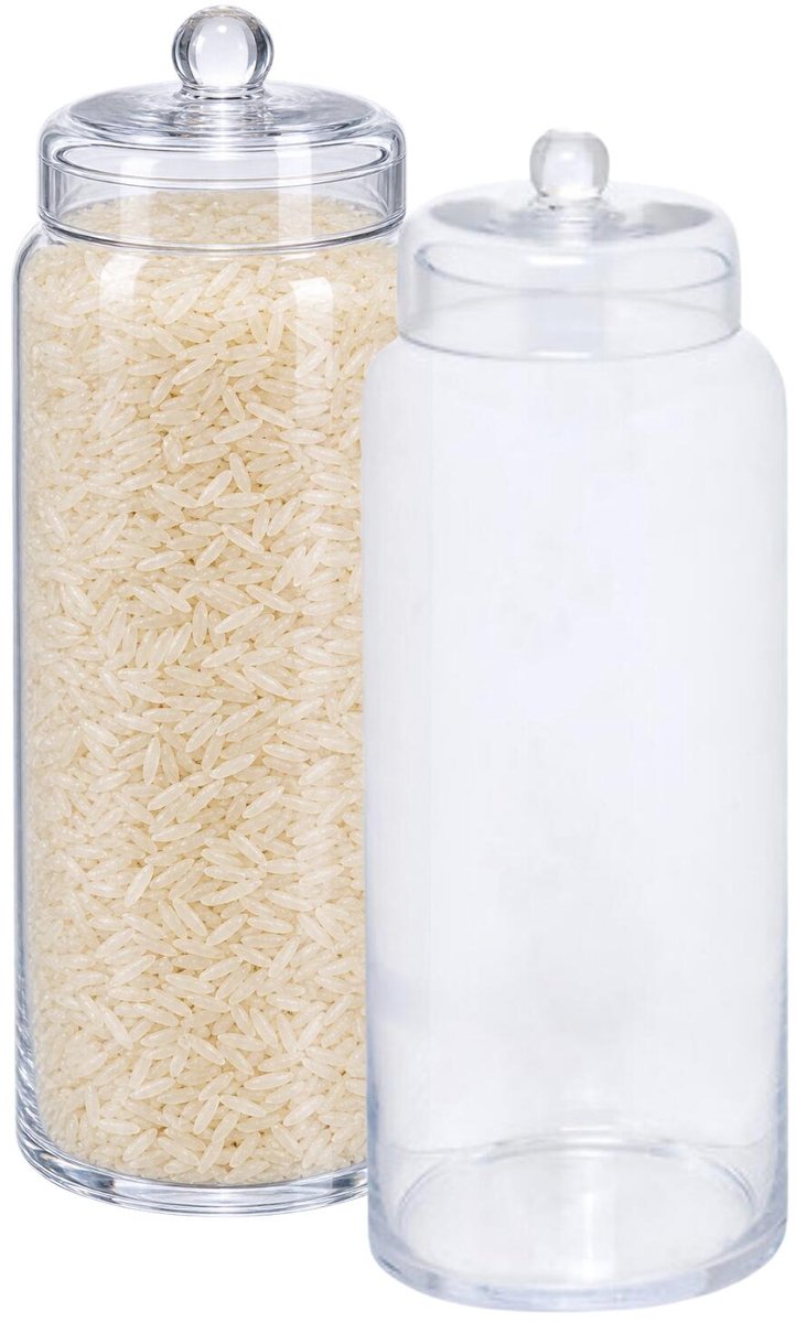 5Five luxe voorraadpot Candymaster - 2x - snoeppot - glas - met deksel - 3.3 liter - voorraadpot - bewaarpot - 13 x 35 cm