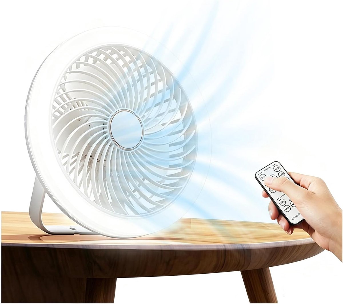 LED campinglamp 21cm - ventilator met lange looptijd - 3 windstanden - stil en gebruiksvriendelijk - ShopVlot