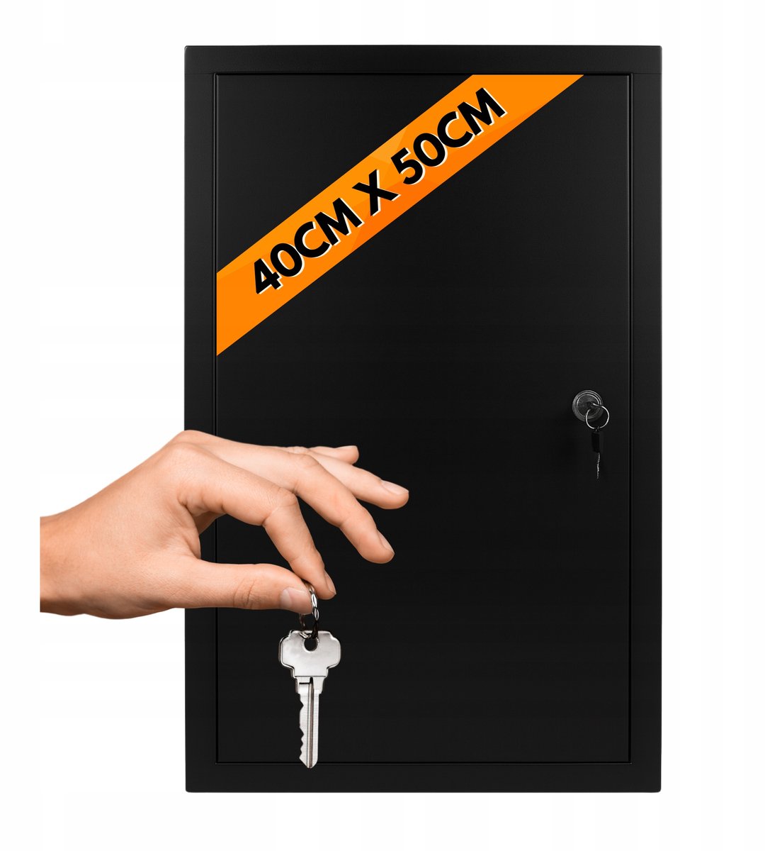 Zwarte Metalen Toegangsdeur met Slot 40x50cm