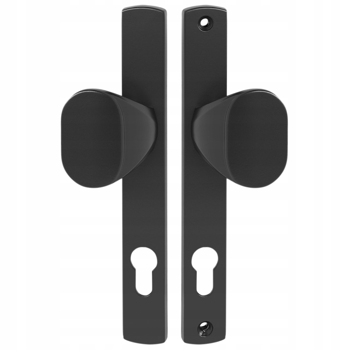 Deurklink / Poortgreep Zwart Aluminium - 90mm Hartafstand