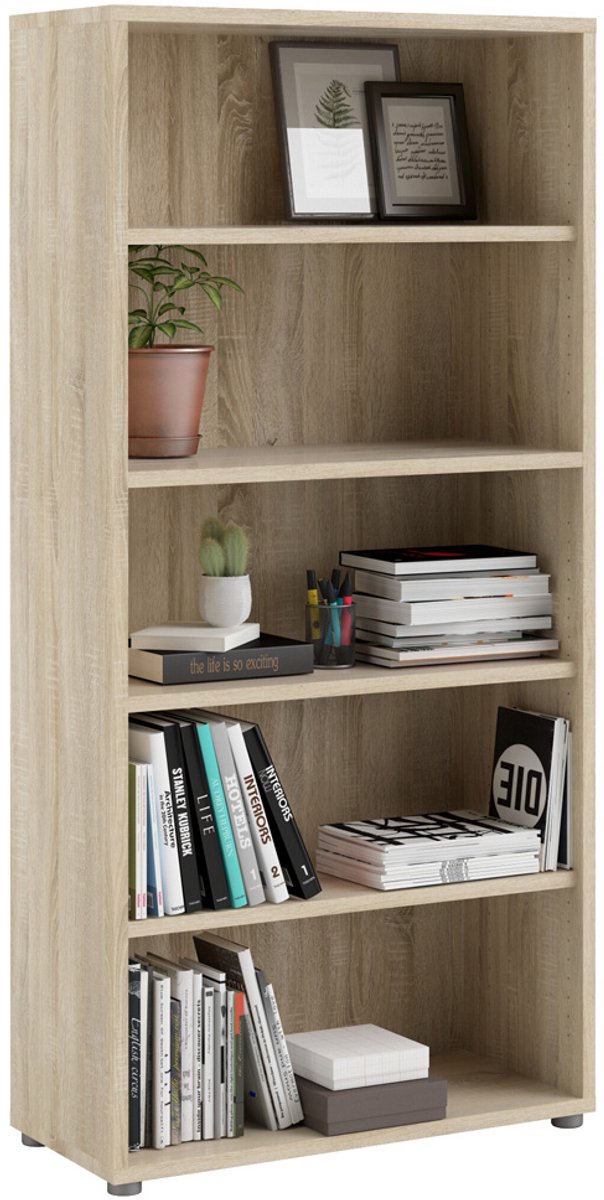 Giga Living Boekenkast Prima - Naturel - 90x40x185cm