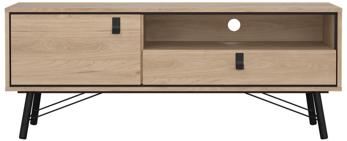 Giga Living Tv-meubel Ry - Naturel/Zwart - 150x40x60cm