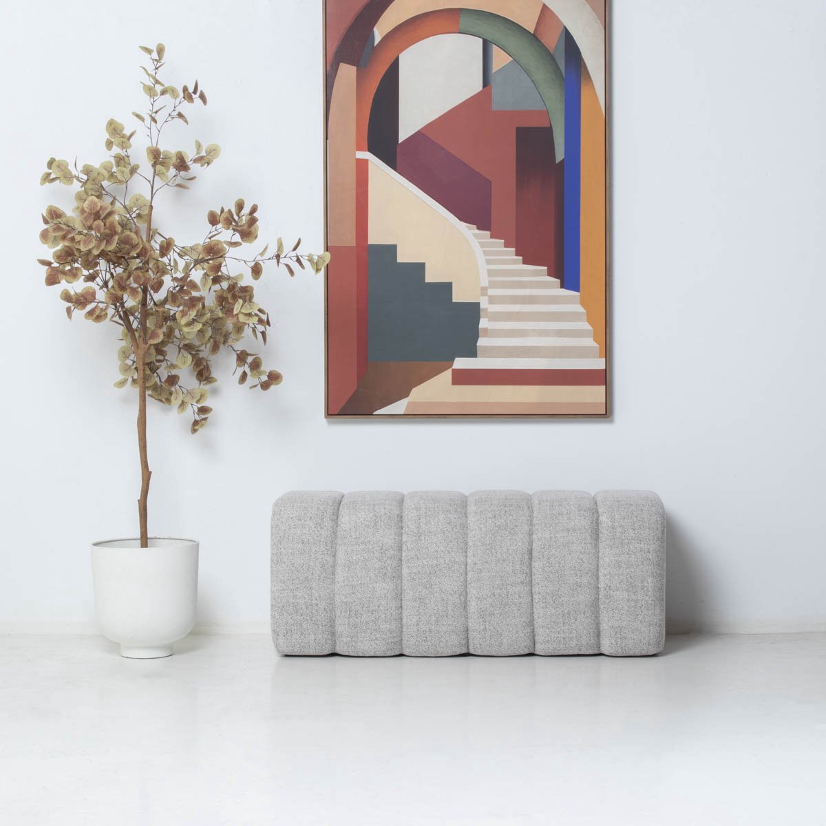 DÉJA Living Eetkamerbank Bogense - Taupe Stof - 120x45x48cm