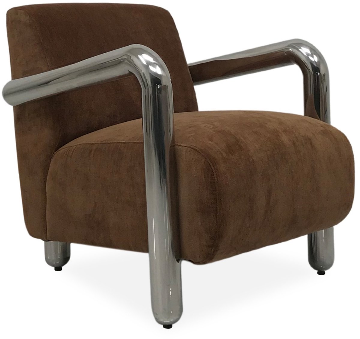 DÉJA Living Fauteuil Tolga - Bruin/Chrome Stof - 70x85x75cm