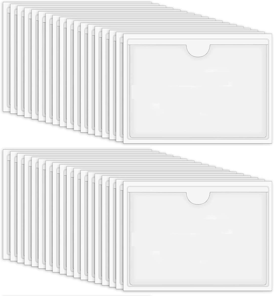 Kaarthoezen transparant 10 x 6 cm - zelfklevend PVC - waterdicht en stofdicht - bescherm je kaarten - ShopVlot