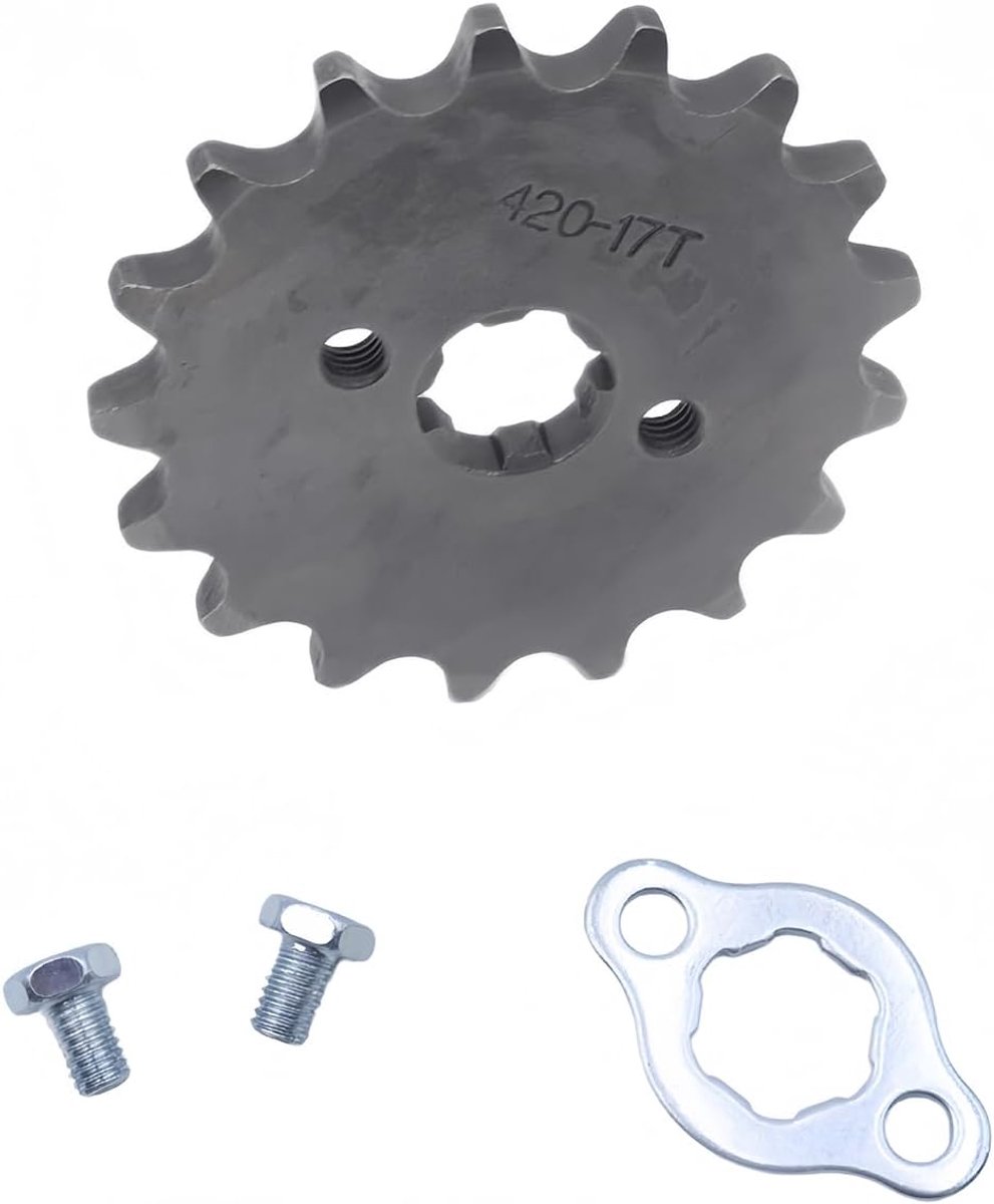 Motor tandwiel 17T 17mm - roestvrij staal - slijtvast - voor ATV pitbike - ShopVlot