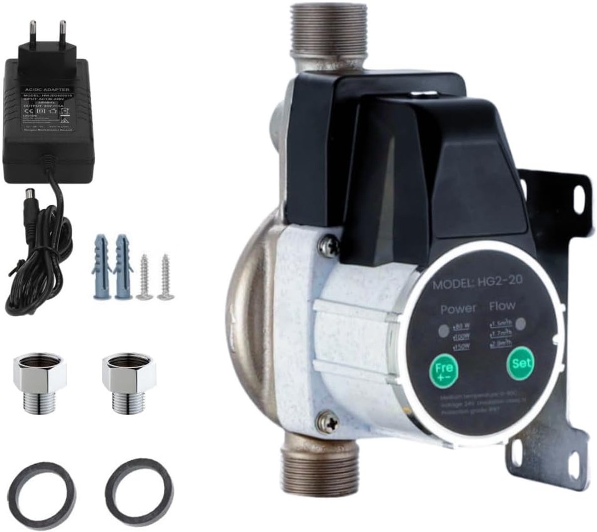 Automatische waterpomp 24V - 80/100/150W - Variabele drukregulator - Ideaal voor keuken en wastafel - ShopVlot