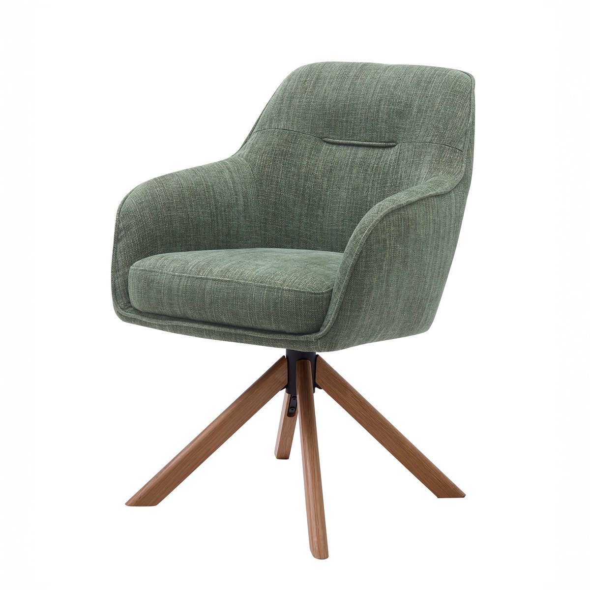 Giga Living Eetkamerstoel Avola - Groen Eikenhout - 57x65x86cm - Set van 2