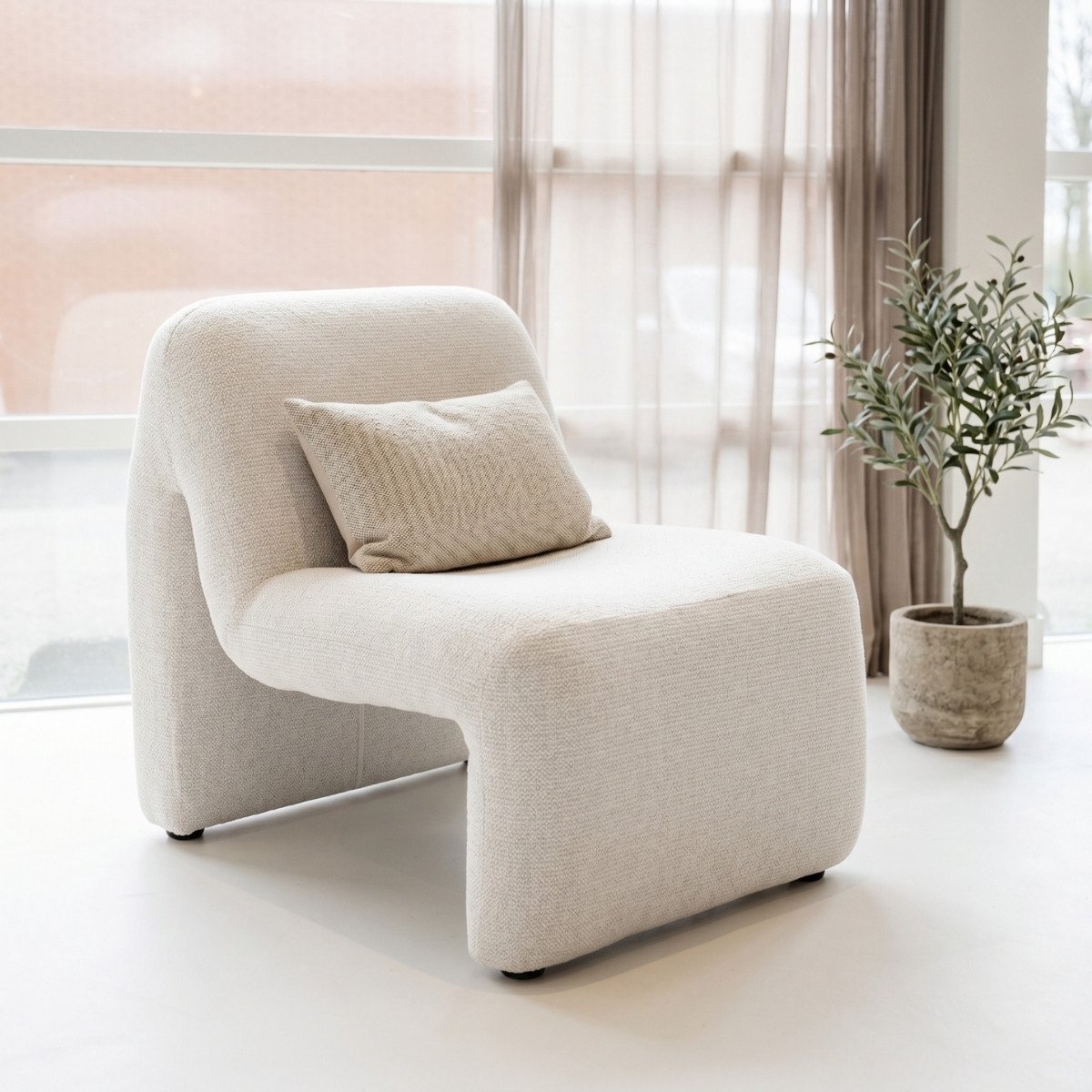 DÉJA Living Fauteuil Jade - Stof - Off-White