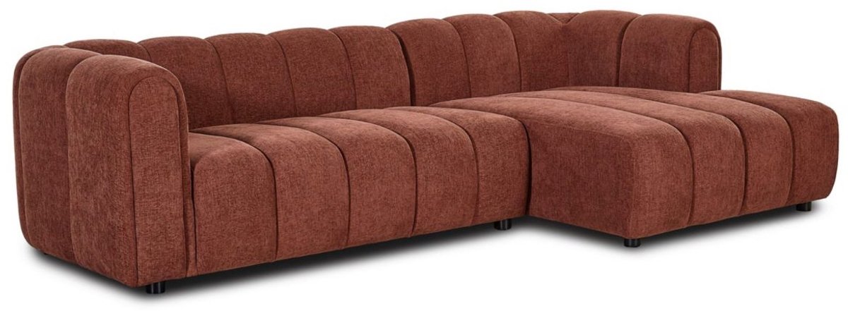 Giga Living Hoekbank Fay Chenille Burgundy Rechts - Giga Meubel