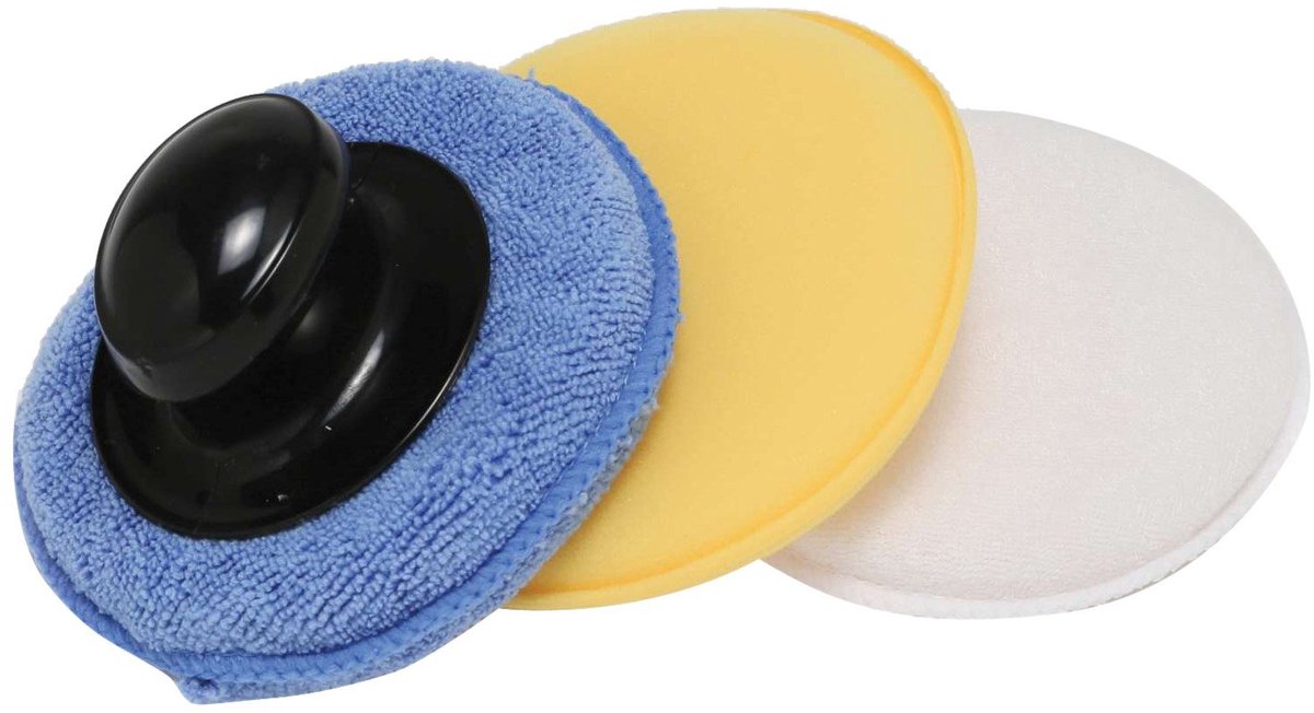 Polierpads set met 3 stuks voor gelijkmatige polijsting