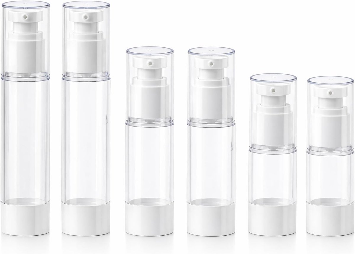 Airless pomp dispenser 20ml/50ml - herbruikbare vacuumbottles - optimale productbehoud - ideaal voor lotions - ShopVlot