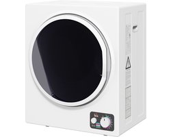ECTEATOY® Mini Wasdroger 4 kg - Luchtafvoerdroger met 4 Programma's - 2 warmtestanden - 850 W - Sterilisatie tot 65°C - Wit