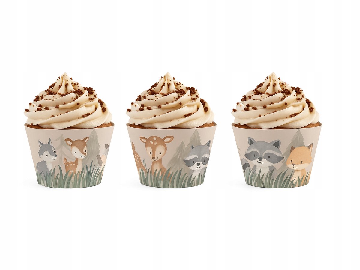 Muffinvormpjes Bosdieren - 6 stuks