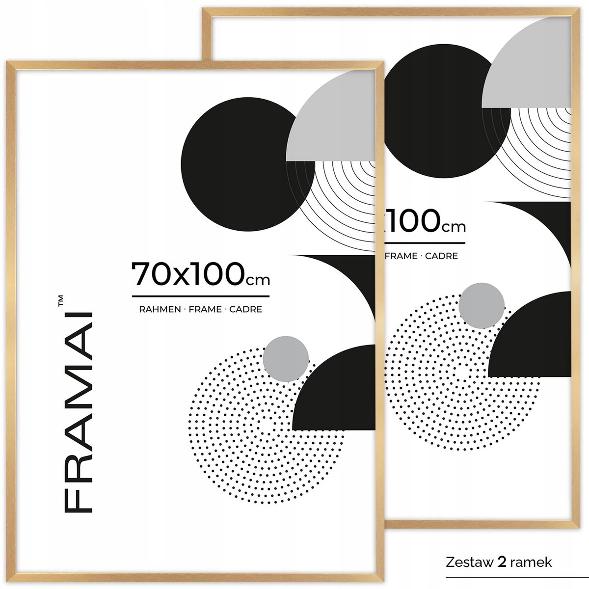 Gouden Fotolijst 70x100 cm - Set van 2 Stuks
