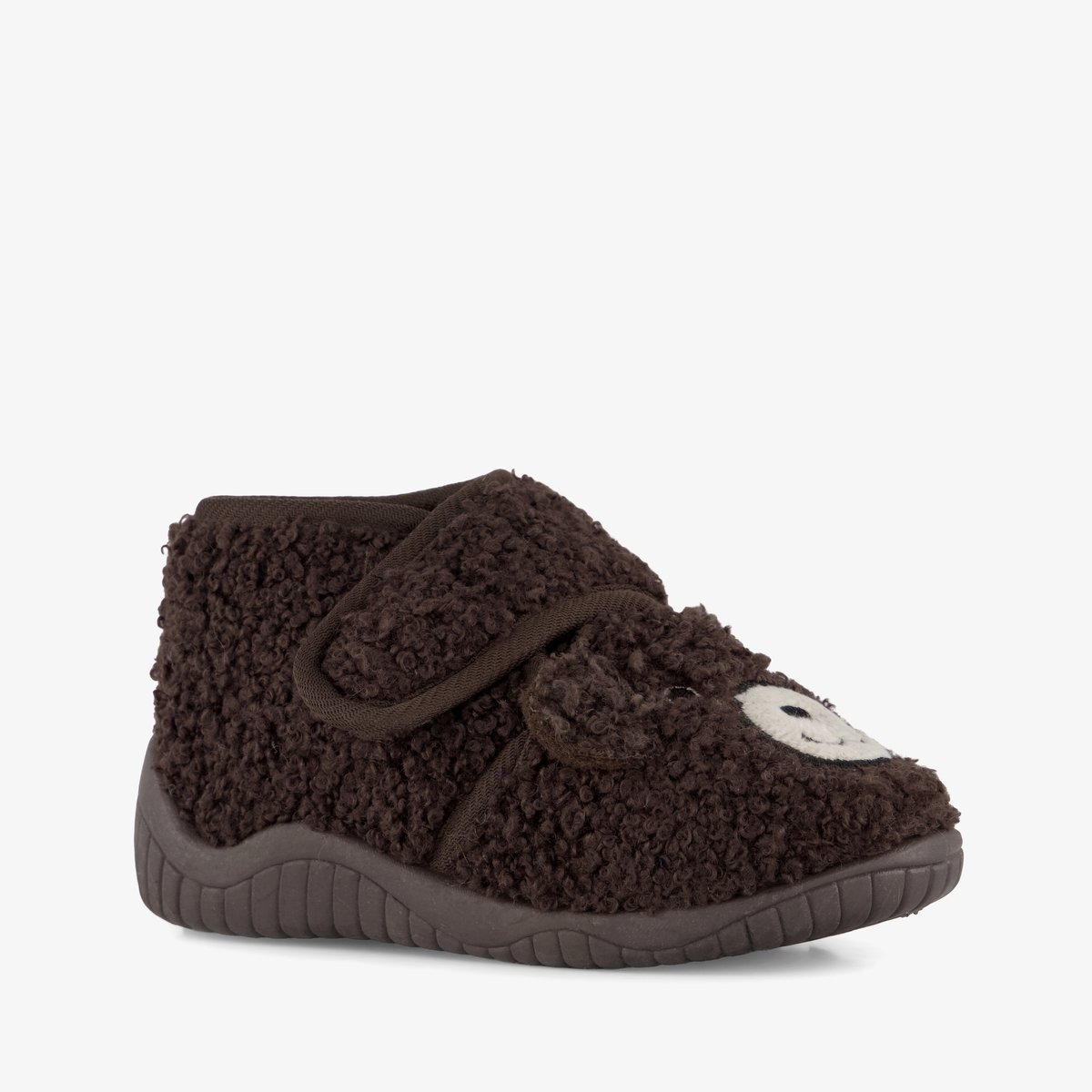 Thu!s kinder teddy pantoffels met beer bruin - Maat 25 - Sloffen