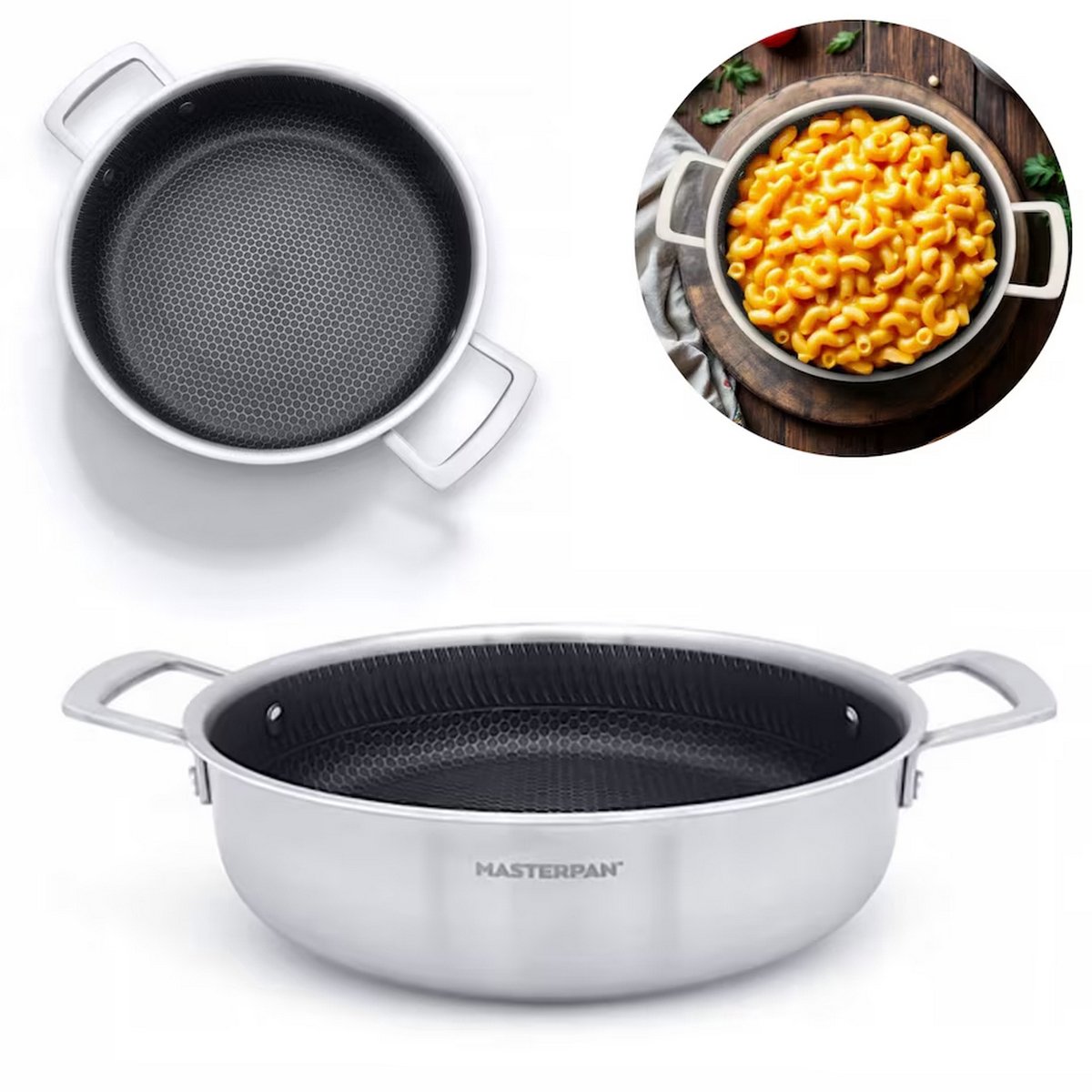 Masterpan Tri-Ply Pan 28cm - Honingraat & Anti-aanbak