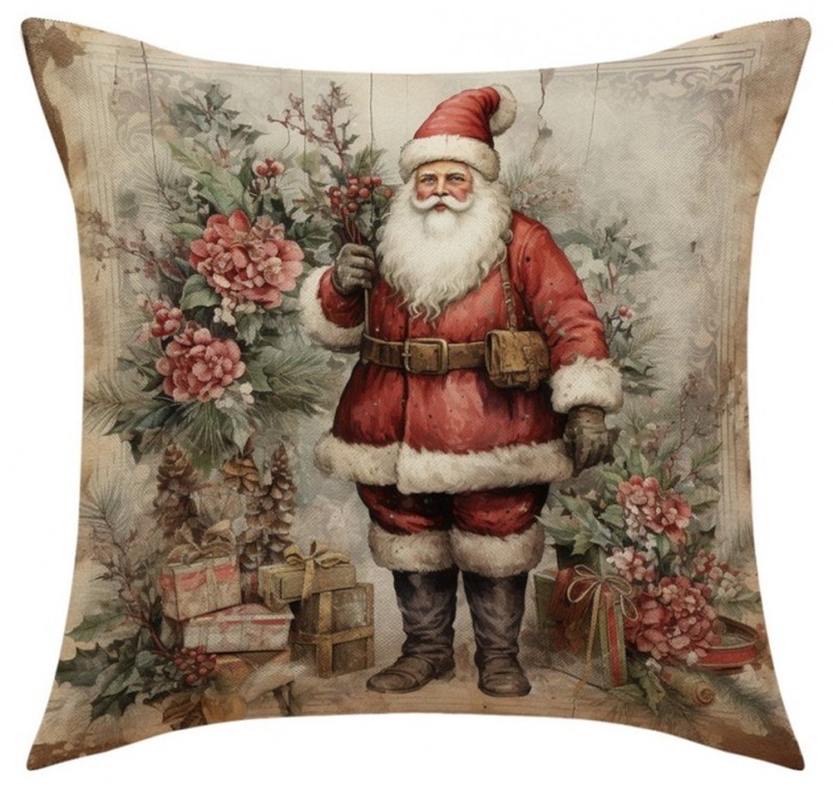 Kerst Kussenhoes 45x45cm - Gezellige Boho Stijl Decoratie
