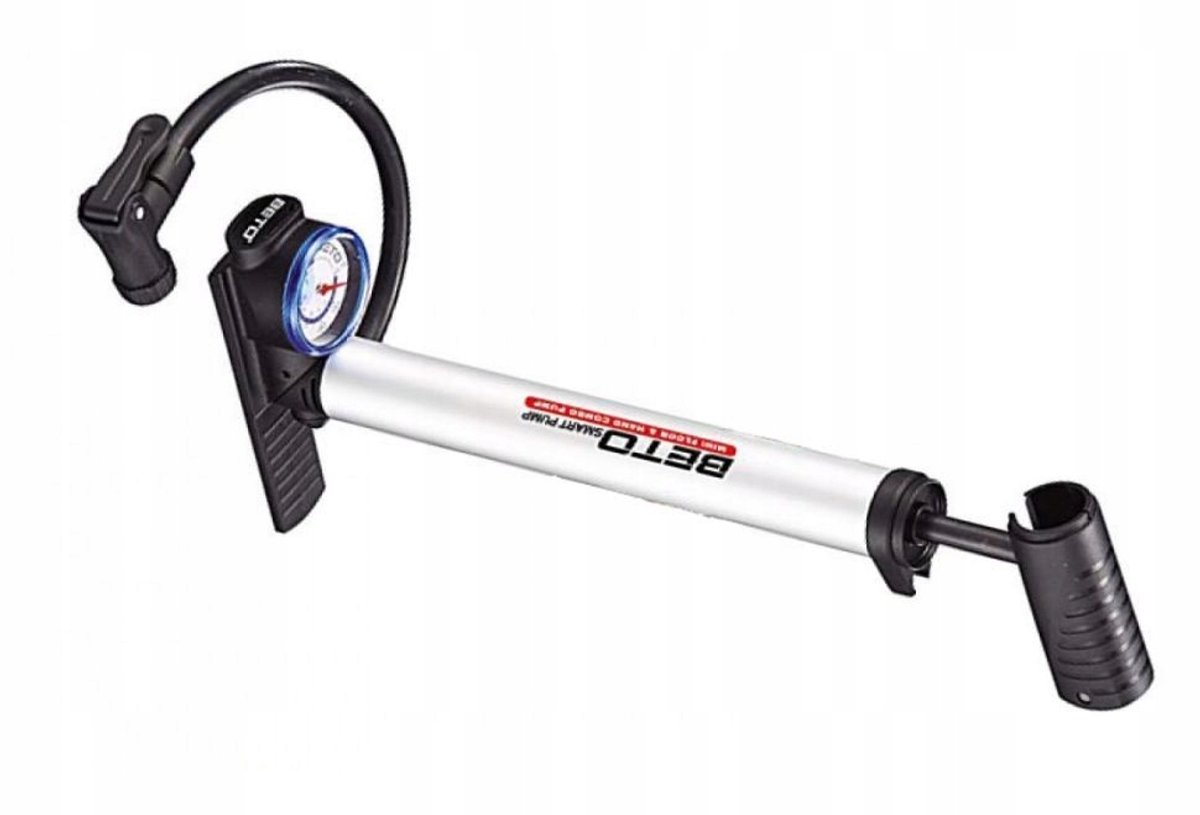 Merkloze Telescopische Fietspomp met Manometer en Slang