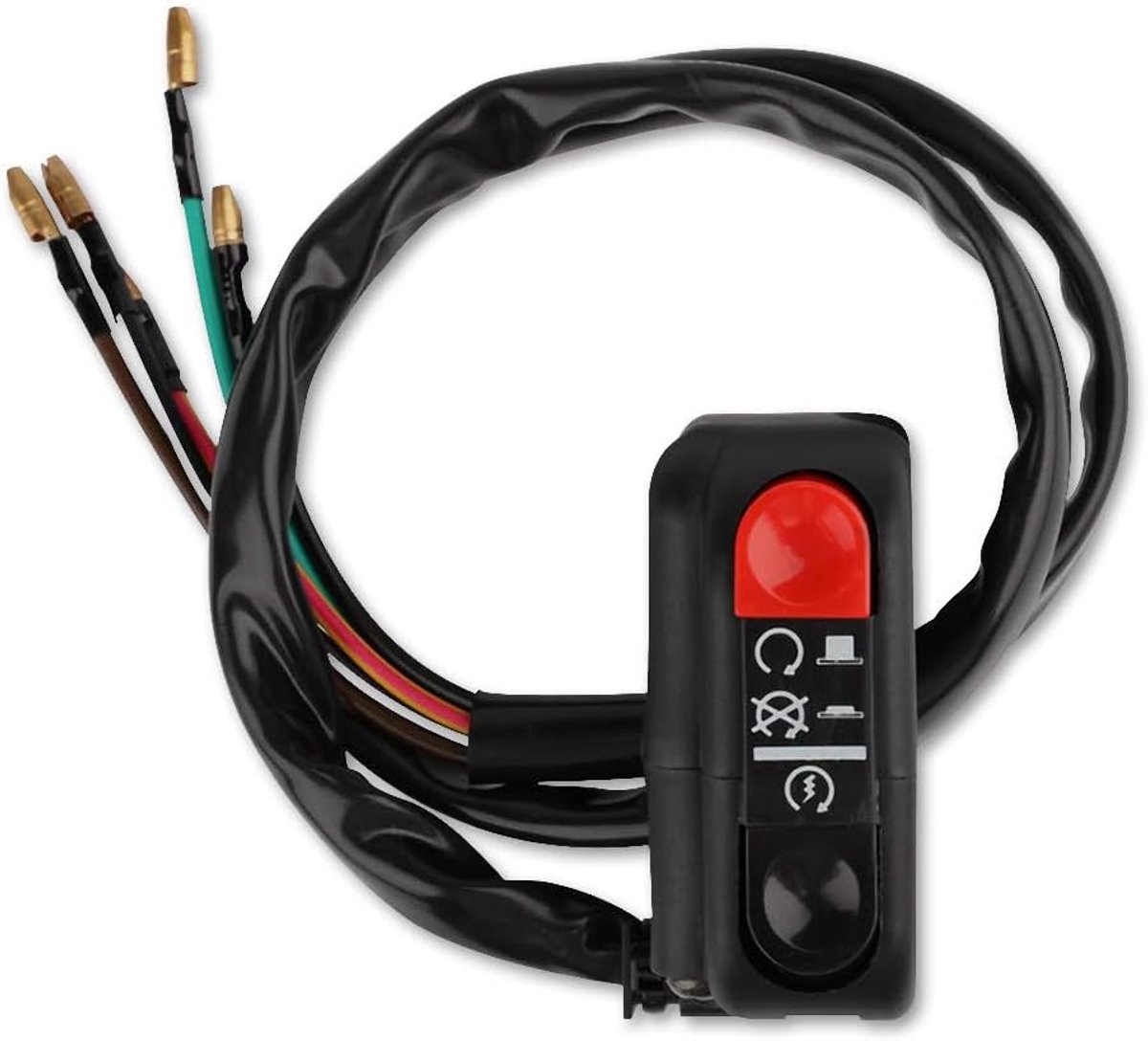 Motorfiets Schakelaar 12V 7/8 Inch - Start Stop Knop - Universele Handlebar Switch - Eenvoudig te installeren - ShopVlot