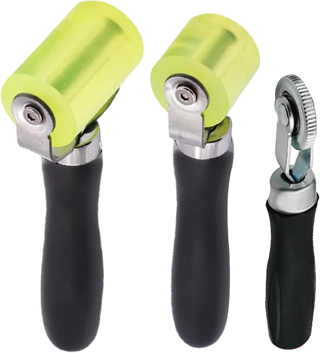 Drukroller set 3-delig - Siliconen & rubber - Ergonomisch handvat - Ideaal voor wandbekleding - ShopVlot