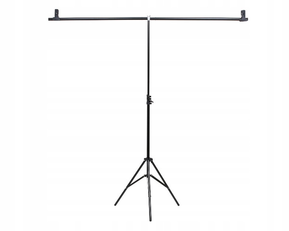 T-Type Achtergrond Systeem: Statief 200cm, Staaf 150cm, Clips