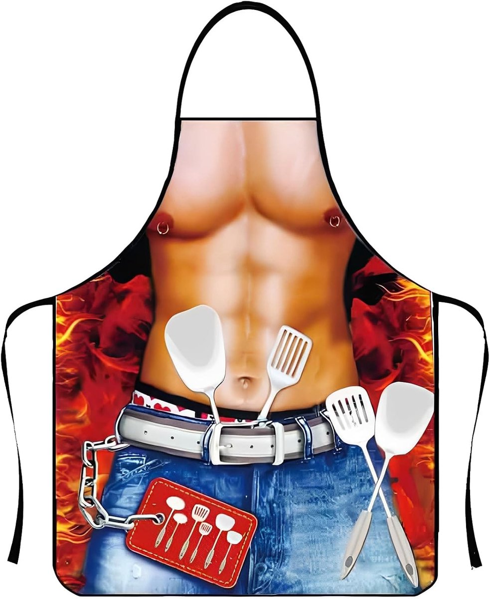 BBQ-schort 80x60cm - waterdicht kookschort - humoristisch cadeau - ideaal voor grillmeesters - ShopVlot
