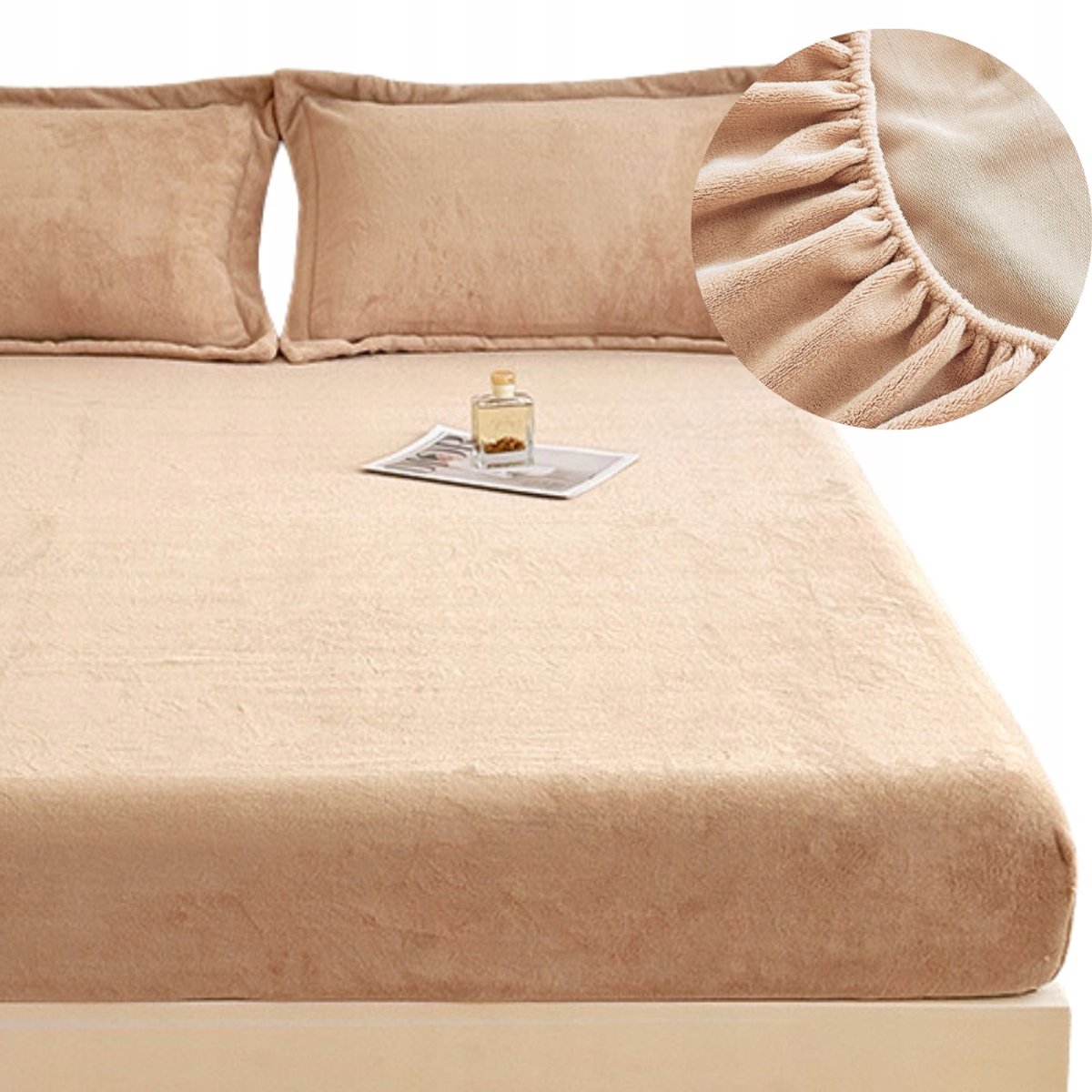 Zacht Pluche Hoeslaken met Elastiek 160x200cm - Warm & Comfortabel
