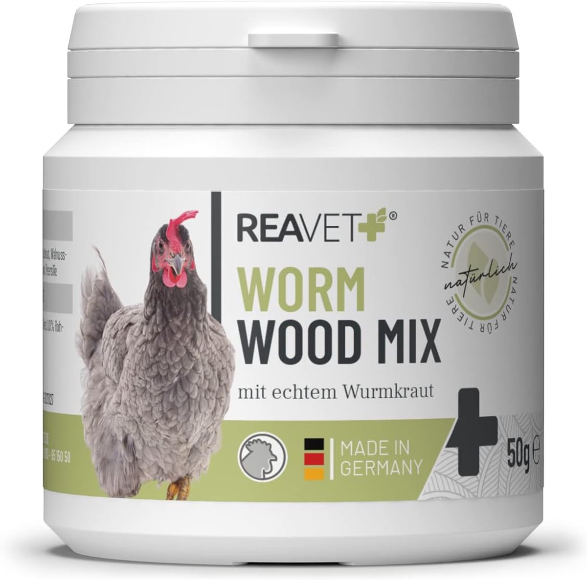 Wormwormpoeder 50 g - natuurlijke formule - voor kippen en pluimvee - ondersteunt na worminfectie - ShopVlot